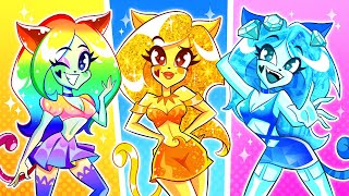 Golden, Diamond And Rainbow Girl Was Adopted | Magic Story By Teen-Z