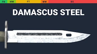 Bayonet Damascus Steel Wear Preview