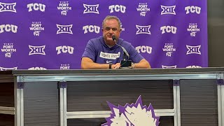 TCU HC Sonny Dykes discusses spring competition at several positions 