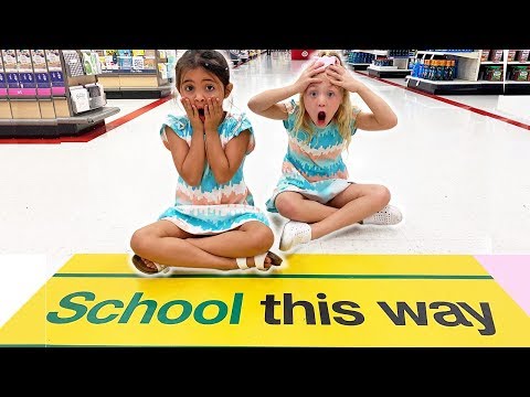 EVERLEIGH AND AVA DO THE BACK TO SCHOOL SHOPPING RACE!!! *CHALLENGE*