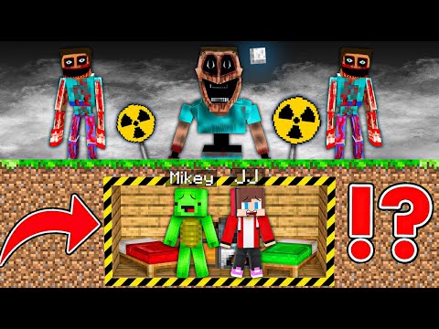 The Deadliest Gas MIMICS vs Doomsday Bunker in Minecraft Challenge - Maizen JJ and Mikey Mimic