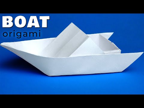 How to make a paper speedboat that floats without glue. DIY paper boat origami