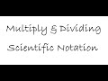 Scientific Notation Operations and Exponents