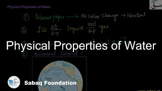 Physical Properties of Water