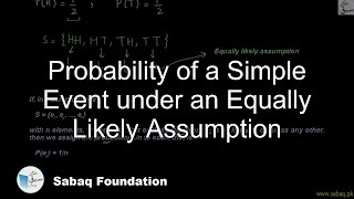 Probability of a Simple Event under an Equally Likely Assumption