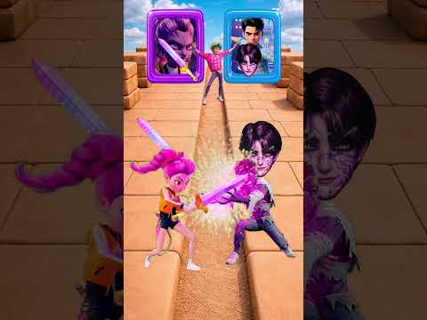 💜🤔 Jinu🖤 y Rumi… ¿seguirán juntos? 😱#kpopdemonhunters #shorts