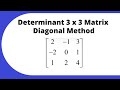 Determinant of a 3x3 Matrix using the Diagonal Method