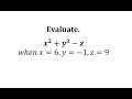 Evaluating Expressions and Operations
