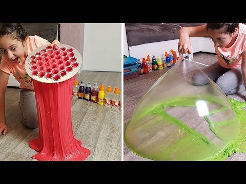 4 INCROYABLES EXPERIENCES AVEC DES SLIMES! GIANTS SLIME  BUBBLES