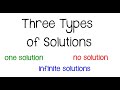 Exploring Types of Solutions in Equations