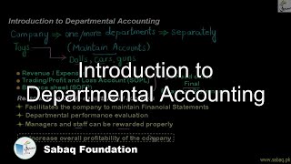 Introduction to Departmental Accounting