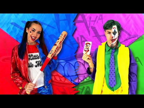 Nos TRANSFORMAMOS en HARLEY QUINN y EL JOKER en HALLOWEEN