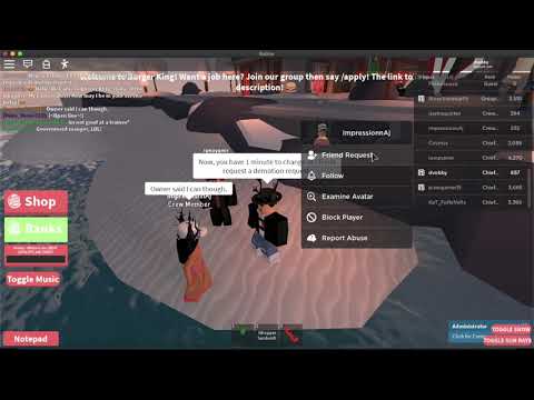 Roblox Burger King Training Guide 07 2021 - roblox age of kings