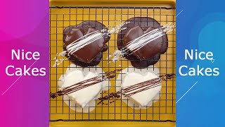 White and Dark Chocolate Heart Cake #Shorts