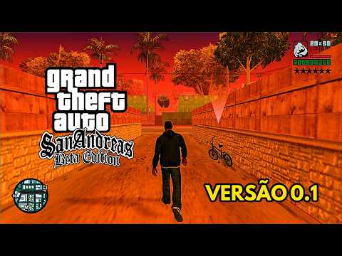 Jogando a versão BETA DO GTA SA pela PRIMEIRA VEZ NA VIDA!!!