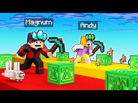 CARRERA DE LUCKYBLOCKS DE ESMERALDA! 💎😱 | Minecraft