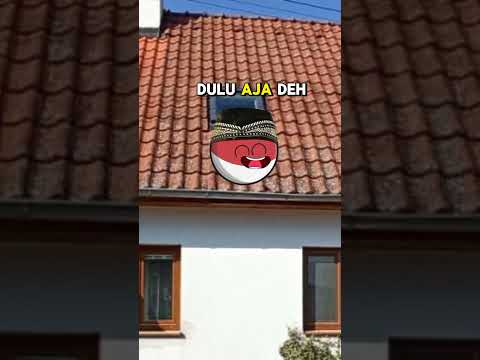 Turun Ah Kok Tangga Nya Jatuh🤣#countryballs