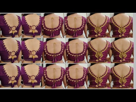 Purple colour me bahot hi khubsurat blouse designs