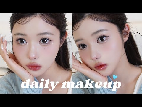 最近なんかかわいいねって好評のデイリーメイク✨🩵daily makeup