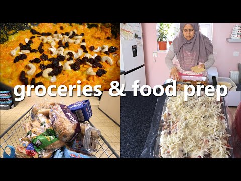 make & freeze lasagne, chicken curry, gajrela, weekly groceries