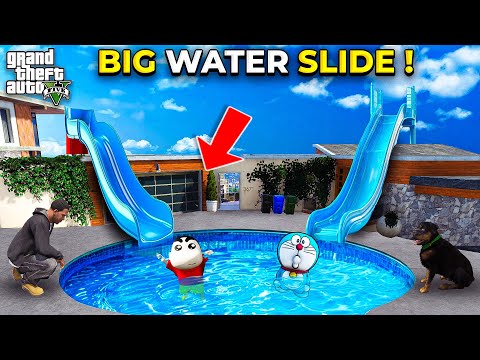 Franklin & Shin Chan Buy Water Slide Park New Franklin House in Gta 5 in Telugu