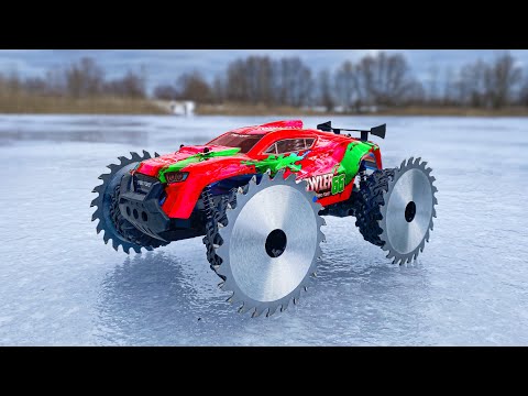 EXPERIMENT : Saws Instead Of Wheels On a Radio-Controlled Car