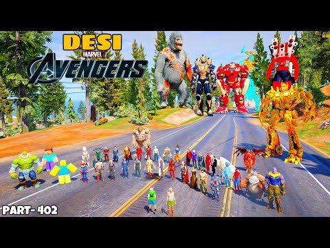 DESI Avengers and Goku Spreading Happiness in Los Santos with Roblox in GTA 5 | GTA V MODS #402