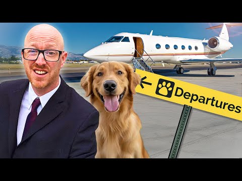 I Flew on a $10,000 DOG-ONLY Private Jet Airline! 🐾✈️