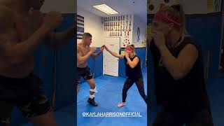 Kayla Harrison training with UFC champ Alex Pereira 👀