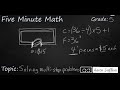 Solving Multi-Step Equations in 5th Grade Math