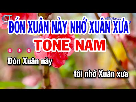 Karaoke Đón Xuân Này Nhớ Xuân Xưa Tone Nam Fm | Nhạc Xuân Mới Nhất | Karaoke Đồng Sen