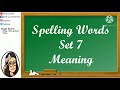 Vocabulary and Spelling Concepts