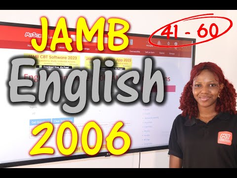 JAMB CBT English 2006 Past Questions 41 - 60