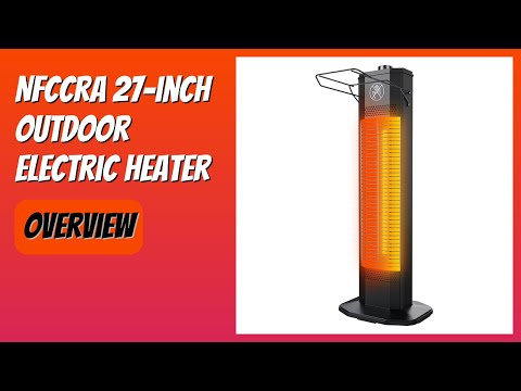 Outdoor Electric Patio Heater, 27-inch Infrared Tower Heater with 1200W Instant Heating, IPX5 Waterproof Space Heater Youtube thumbnail image number 8