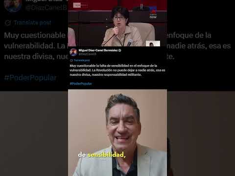 Díaz-Canel se desmarca de su ministra: 'Muy cuestionable la falta de sensibilidad'