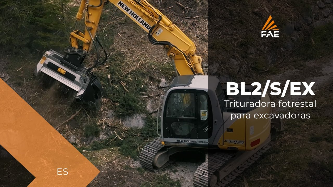 Video - FAE BL2/S/EX - Trituradora forestal FAE BL2/S/EX con tecnología Bite Limiter para excavadoras de 11 a 16 t