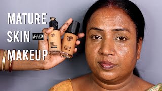Makeup On Mature Skin/Pigmentation Skin Makeup/ Aged Skin Makeup /Step by Step Party Makeup