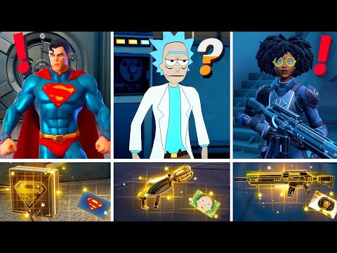 TODOS los NUEVOS BOSSES y ARMAS MÍTICAS de FORTNITE TEMPORADA 7 🔥 (RICK, SUPERMAN, DOCTORA SLONE) 😱