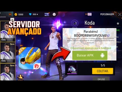 COMO BAIXAR E JOGAR NO SERVIDOR AVANÇADO DO FREE FIRE NATAL 2024! COMO COLOCAR O CÓDIGO!!!