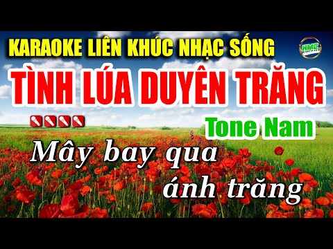 Karaoke Liên Khúc Tình Lúa Duyên Trăng Tone Nam | Nhạc Sống Cha Cha Cha | Nhạc Sống Minh Công