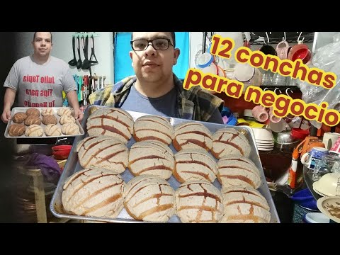 Conchas mexicanas receta facil para negocio rinde para 12 piezas