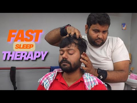 Quick Sleep Therapy by Shamboo Barber | Indian Barber Head Massage is the best way to fast sleep