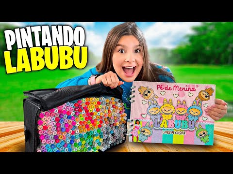 PINTEI UM LABUBU RARO COM O MAIOR KIT DE CANETAS DO MUNDO *será que consegui?
