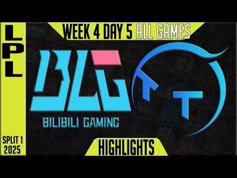 BLG vs TT Highlights ALL GAMES | LPL Split 1 2025 Bo5 Fearless W4D5 | Bilibili Gaming vs Thundertalk