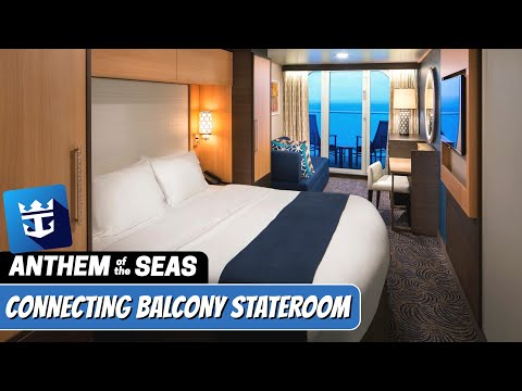 Anthem of the Seas | Connecting Balcony Stateroom Tour & Review 4K | Royal Caribbean
