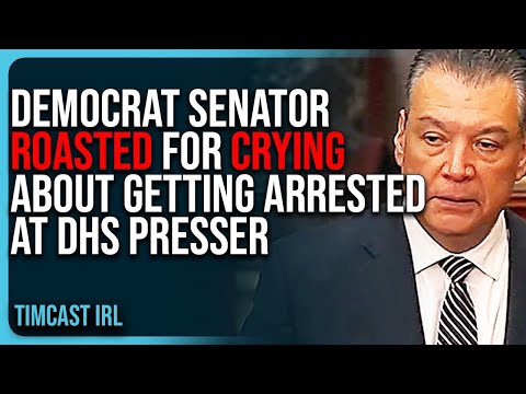 Democrat Senator ROASTED For CRYING About Getting Arrested At DHS Presser