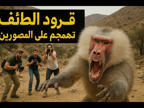 🎥 قرود الطائف تمسك بالمصورين | ماذا يحدث في الطائف؟! 😱🐒