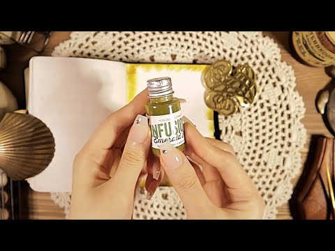ASMR Journaling Art with Pigment Powder🏡 아트 다이어리 꾸미기 Scrapbook Relaxing Sounds 다꾸 | hwaufranc