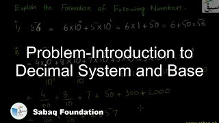 Problem-Introduction to Decimal System and Base