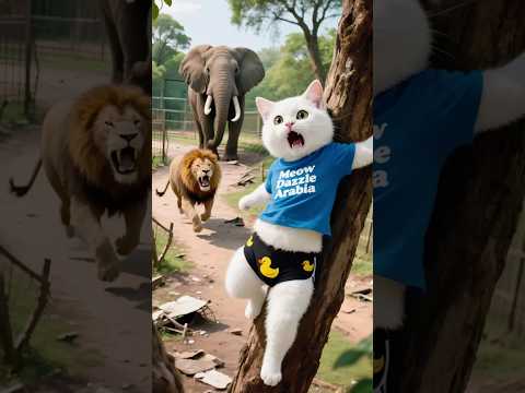 القط مشموش هرب من والده وراح حديقة الحيوان.. بس اللي عمله هناك غير متوقع نهائي 😱🐾